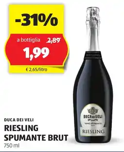 ALDI Duca dei veli riesling spumante brut offerta