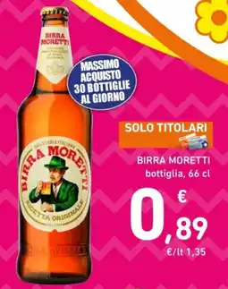Spazio Conad Birra MORETTI offerta