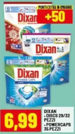 Risparmio Casa Dixan - discs 29/32 pezzi -powercaps 36 pezzi offerta