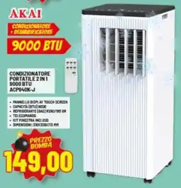 Risparmio Casa AKAI Condizionatore deumidificatore 9000 BTU ACP940K-J offerta