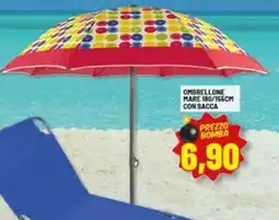 Risparmio Casa Ombrellone mare 180/155cm con sacca offerta