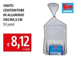 Galassia Vanto contenitore in alluminio 31x21x4,5 cm offerta