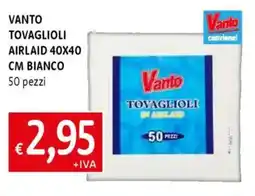 Galassia Vanto tovaglioli airlaid 40x40 cm bianco offerta