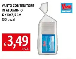 Galassia Vanto contenitore in alluminio 12x10x3,5 cm offerta