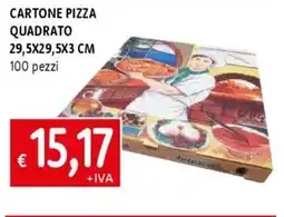 Galassia Cartone pizza quadrato 29,5x29,5x3 cm offerta