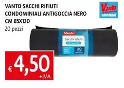 Galassia Vanto sacchi rifiuti condominiali antigoccia nero cm 85x120 offerta