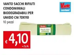 Galassia Vanto sacchi rifiuti condominiali biodegradabili per umido cm 70x110 offerta