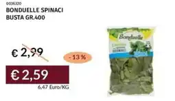Prezzemolo e Vitale Bonduelle spinaci busta offerta