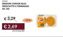 Prezzemolo e Vitale Amadori cordon bleu prosciutto e formaggio offerta