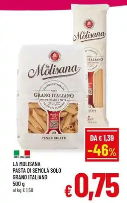A&O La molisana pasta di semola solo grano italiano offerta