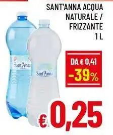 A&O Sant'anna acqua naturale / frizzante offerta