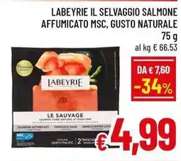 A&O Labeyrie il selvaggio salmone affumicato msc, gusto naturale offerta