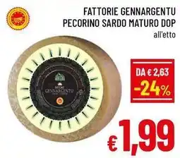 A&O Fattorie gennargentu pecorino sardo maturo DOP offerta