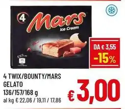 A&O 4 twix/bounty/mars gelato offerta