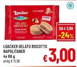 A&O Loacker gelato biscotto napolitaner offerta