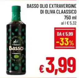 A&O Basso olio extravergine di oliva claassico offerta
