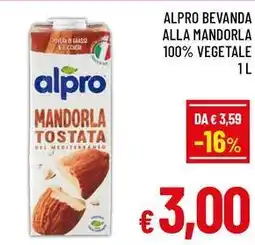 A&O Alpro bevanda alla mandorla 100% vegetale offerta