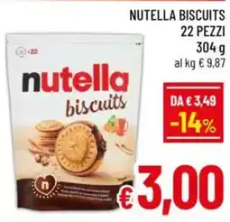 A&O Nutella biscuits 22 pezzi offerta