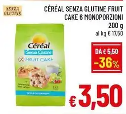 A&O Céréal senza glutine fruit cake 6 monoporzioni offerta