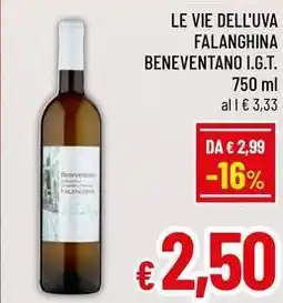 A&O Le vie dell'uva falanghina beneventano I.G.T. offerta