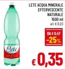 A&O Lete acqua minerale effervescente naturale offerta