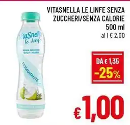 A&O Vitasnella le linfe senza zuccheri/senza calorie offerta