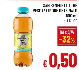 A&O San benedetto the pesca/limone deteinato offerta