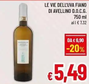 A&O Le vie dell'uva fiano di avellino D.O.C.G. offerta