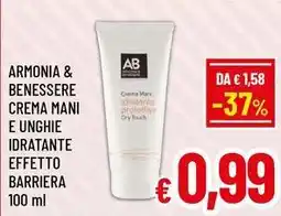 A&O Armonia & benessere -crema mani e unghie idratante effetto barriera offerta