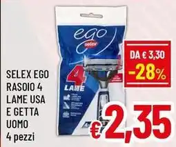A&O Selex ego rasoio 4 lame usa e getta uomo 4 pezzi offerta