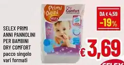 A&O Selex primi anni pannolini per bambini dry comfort offerta