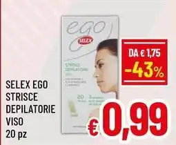 A&O Selex ego strisce depilatorie viso 20 pz offerta