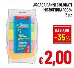 A&O Arcasa panni colorati microfibra 100% 5 pz offerta