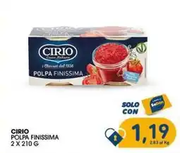 SeBón Supermercati Cirio polpa finissima offerta