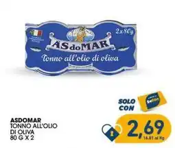 SeBón Supermercati Asdomar tonno all'olio di oliva offerta