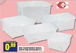 Risparmio Casa Box trasparente senza ruote con coperchio offerta