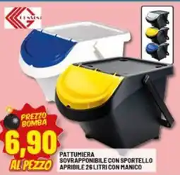 Risparmio Casa Pattumiera sovrapponibile con sportello apribile con manico offerta