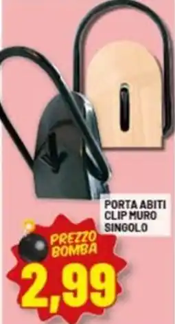 Risparmio Casa Porta abiti clip muro singolo offerta