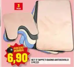 Risparmio Casa Set 3 tappeti bagno antiscivolo offerta