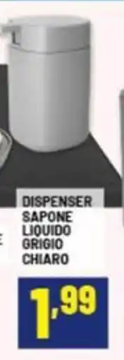 Risparmio Casa Dispenser sapone liquido grigio chiaro offerta
