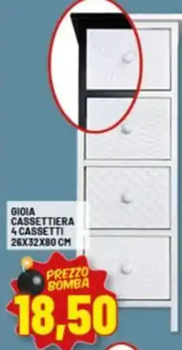 Risparmio Casa Gioia cassettiera 4 cassetti offerta