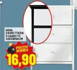 Risparmio Casa Gioia cassettiera 3 cassetti offerta