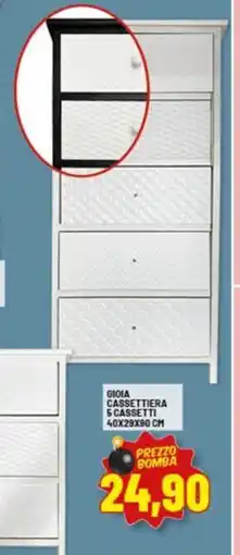 Risparmio Casa Gioia cassettiera 5 cassetti offerta