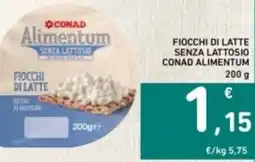 Spazio Conad Fiocchi di latte senza lattosio CONAD ALIMENTUM offerta