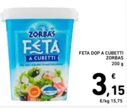 Spazio Conad Feta dop a cubetti ZORBAS offerta