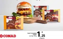 Spazio Conad Finette burger CONAD vari tipi offerta