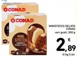 Spazio Conad Ministecco gelato CONAD vari gusti offerta