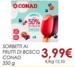 Spazio Conad Sorbett di frutta frutti di bosco CONAD offerta