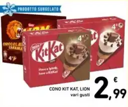 Spazio Conad Cono kit kat, lion vari gusti offerta