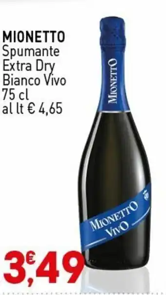 Mionetto Spumante Extra Dry Bianco Vivo 75cl